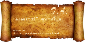 Tapasztó András névjegykártya