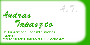 andras tapaszto business card