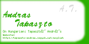andras tapaszto business card